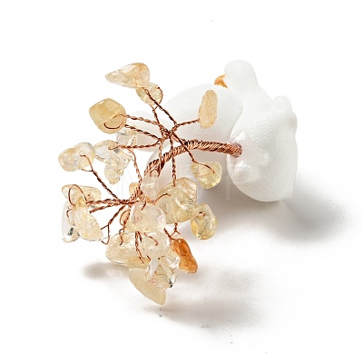 Natural Citrine Tree Display Decorations DJEW-E007-01RC-03-1