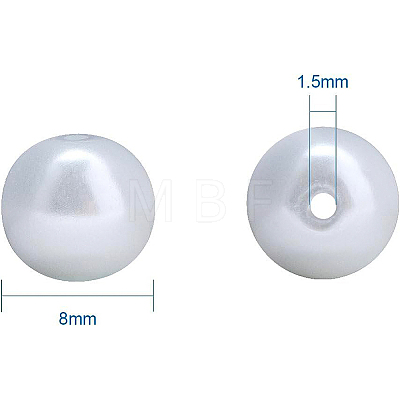 Eco-Friendly Dyed Glass Pearl Round Beads HY-BC0001-8mm-RB001-1