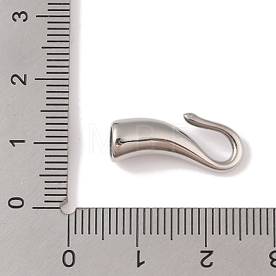 Non-Tarnish 304 Stainless Steel Hook Clasps STAS-C109-23P-01-1