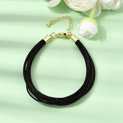 Polyester Metallic Braided Multi-strand Cord Bracelet for Bracelet Making BJEW-H642-02G-14-1