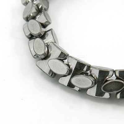 Fashion Non-Magnetic Synthetic Hematite Stretchy Bracelets BJEW-K001-02A-1