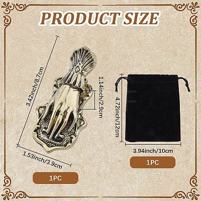 1Pc Alloy Hand Shaped Bookmark Clip AJEW-CP0010-81-1