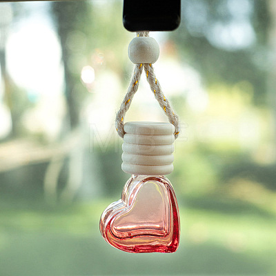 Heart Glass Empty Refillable Car Perfume Bottle PW-WG5167F-01-1