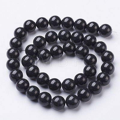 Natural Mashan Jade Round Beads Strands G-D263-10mm-XS25-1