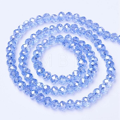 Electroplate Glass Beads Strands EGLA-A034-T4mm-B09-1
