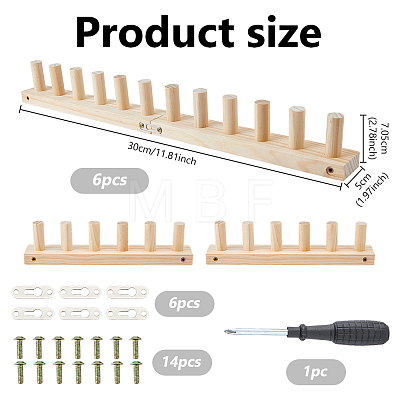 Wooden Knitting Loom Frame KNIT-WH0007-004-1