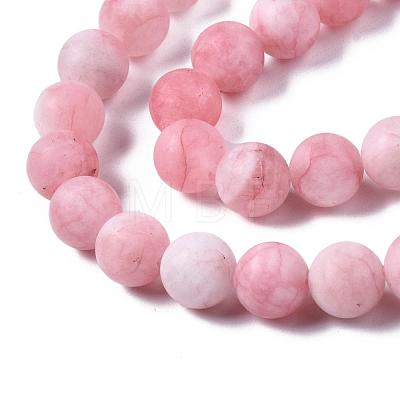 Natural White Jade Bead Strands G-R297-8mm-27-1