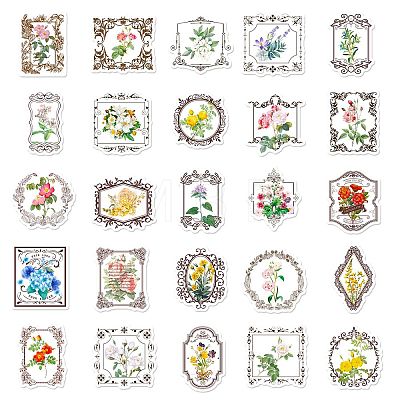 Flower Paper Sticker Labels PW-WG24433-01-1