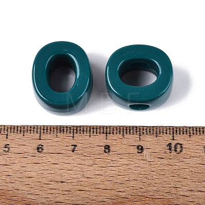 Opaque Acrylic European Beads OACR-M027-01O-09-1
