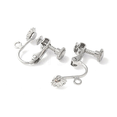316 Surgical Stainless Steel Clip-on Earring Findings X-STAS-Z127-02P-1