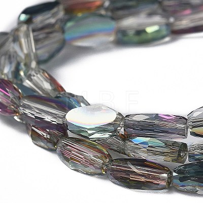 Transparent Electroplate Glass Beads Strands EGLA-J150-C01-HR03-1