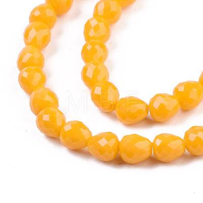 Opaque Solid Color Glass Beads Strands GLAA-N045-002-A05-1