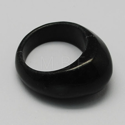 Natural & Synthetic Mixed Stone Wide Band Rings RJEW-S619-M-1