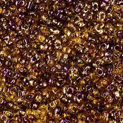 Picasso Spray Painted Glass Seed Beads SEED-T006-04-4-1