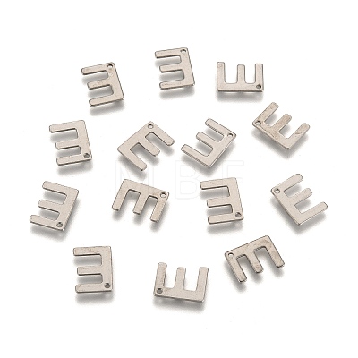 Tarnish Resistant 304 Stainless Steel Letter Charms LS-X-STAS-O072-E-1
