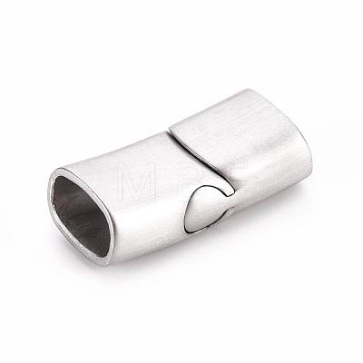 304 Stainless Steel Magnetic Clasps with Glue-in Ends STAS-G071-39P-1