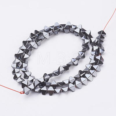 Non-magnetic Synthetic Hematite Beads Strands G-P341-22-6x4mm-1