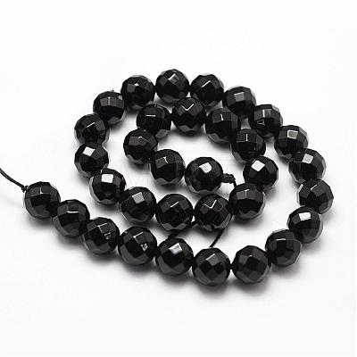 Natural Black Onyx Beads Strands G-D840-23-8mm-1