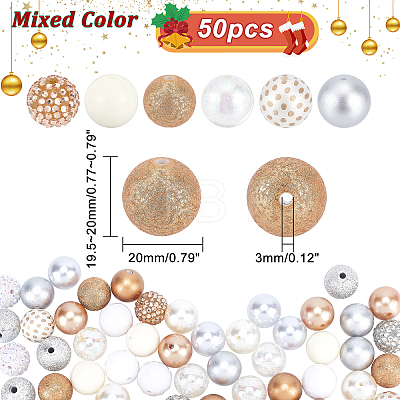   1 Set Opaque Acrylic Beads Set MACR-PH0001-51D-1