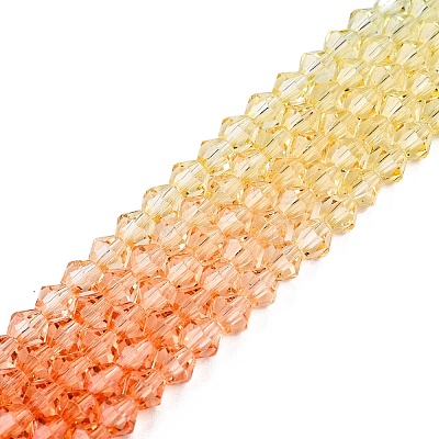 Gradient Color Baking Painted Glass Bead Strands X1-DGLA-A039-T2mm-A014-1