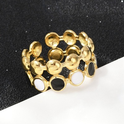 304 Stainless Steel Adjustable Cuff Rings RJEW-Q015-01G-B-1