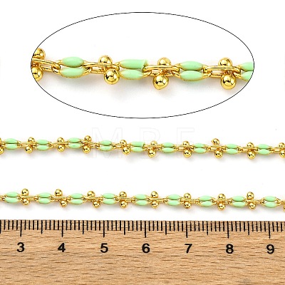 Brass Enamel Link Chains CHC-L050-07G-05-1