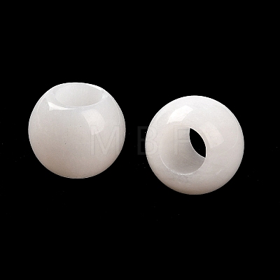 Natural White Jade European Beads LS-G-R488-01H-1
