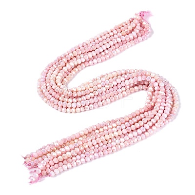 Anti-Tarnish Electroplate Glass Beads Strands EGLA-ZX010-4mm-04-1
