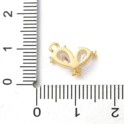 Brass Micro Pave Cubic Zirconia Charms KK-S513-04G-1