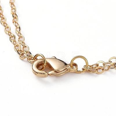 2 Layered Natural Baroque Pearl Keshi Pearl Necklaces NJEW-JN02650-1