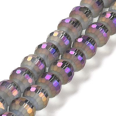 Electroplate Glass Beads Strands EGLA-Z001-03A-FR04-1