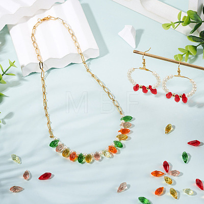 140Pcs 7 Colors Glass Beads GLAA-TA0004-36-1