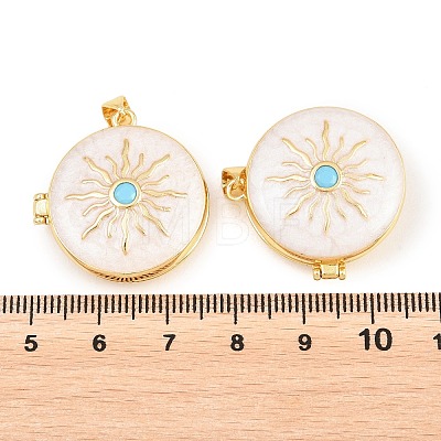 Brass Locket Pendants KK-D232-10G-01-1