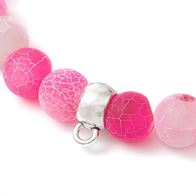 Natural Weathered Agate Beads Stretch Bracelets for Women BJEW-JB11412-01-1