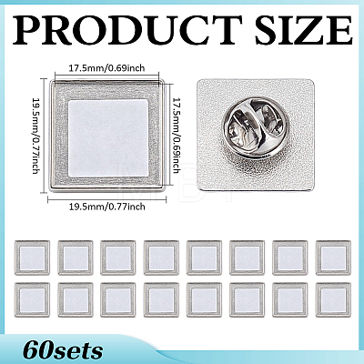 DIY Sublimation Blank Brooch Pin Making Kit DIY-WH0591-619B-1