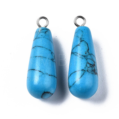 Synthetic Turquoise Pendants G-S356-18A-1