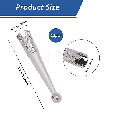 12Pcs Zinc Alloy Cord End FIND-CA0011-78P-1