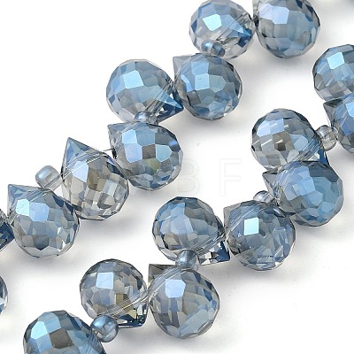 Electroplate Glass Beads Strands X-EGLA-D030-17L-1