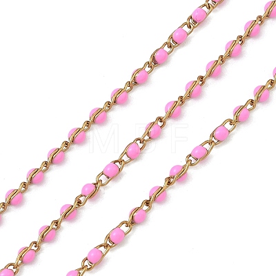 304 Stainless Steel Enamel Twisted Chains STAS-R100-40G-07-1
