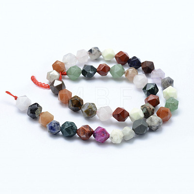 Natural Mixed Gemstone Beads Strands G-F523-25-8mm-1