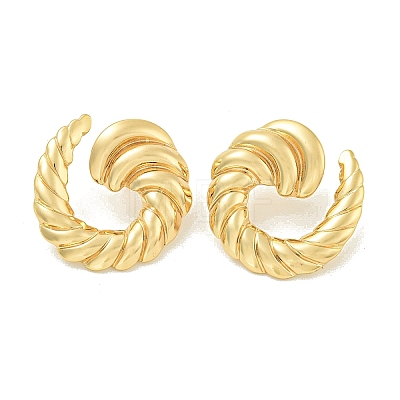 Texture Vortex 304 Stainless Steel Stud Earrings for Women EJEW-K278-35G-1