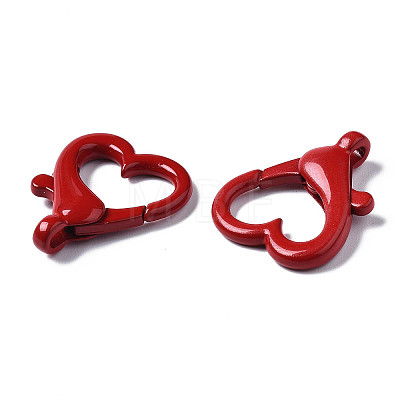Spray Painted Eco-Friendly Alloy Lobster Claw Clasps PALLOY-T080-05G-NR-1