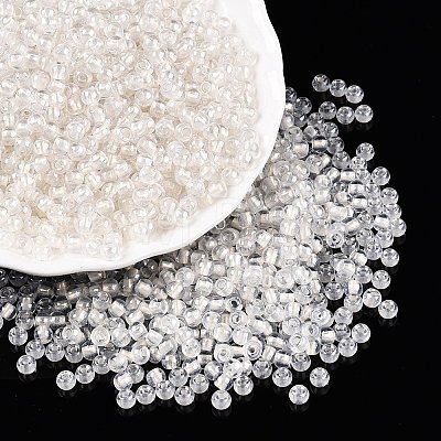 6/0 Transparent Inside Colours Glass Seed Round Beads X1-SEED-N006-004A-1