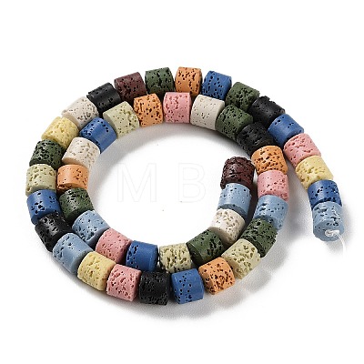 Synthetic Lava Rock Dyed Beads Strands G-H311-05B-01-1