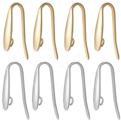 80Pcs 2 Colors 304 Stainless Steel Hoop Earrings Finding FIND-SC0012-48-1