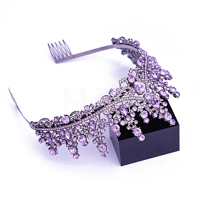 Alloy Rhinestone Hair Bands PW-WG6B564-01-1