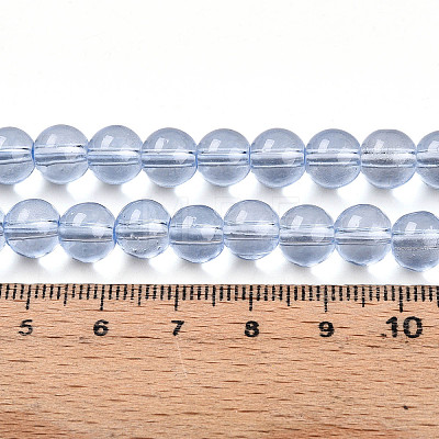 Baking Paint Transparent Glass Beads X1-DGLA-N006-8mm-12-1