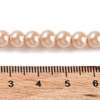 Baking Painted Pearlized Glass Pearl Round Bead Strands X-HY-Q003-6mm-18-1