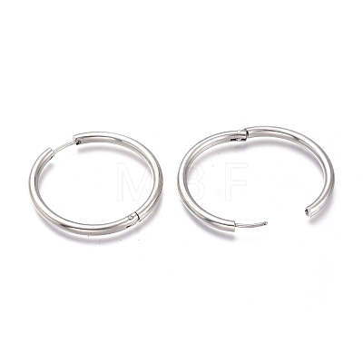 201 Stainless Steel Huggie Hoop Earrings EJEW-O095-05-31-1