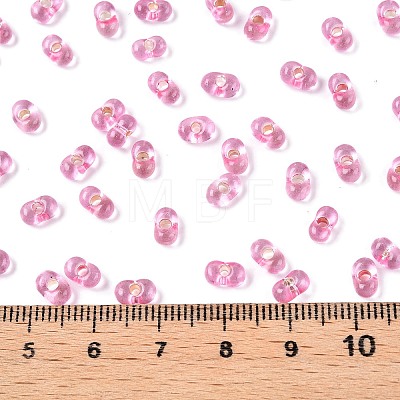 Baking Paint Transparent Glass Seed Beads SEED-N006-05D-1